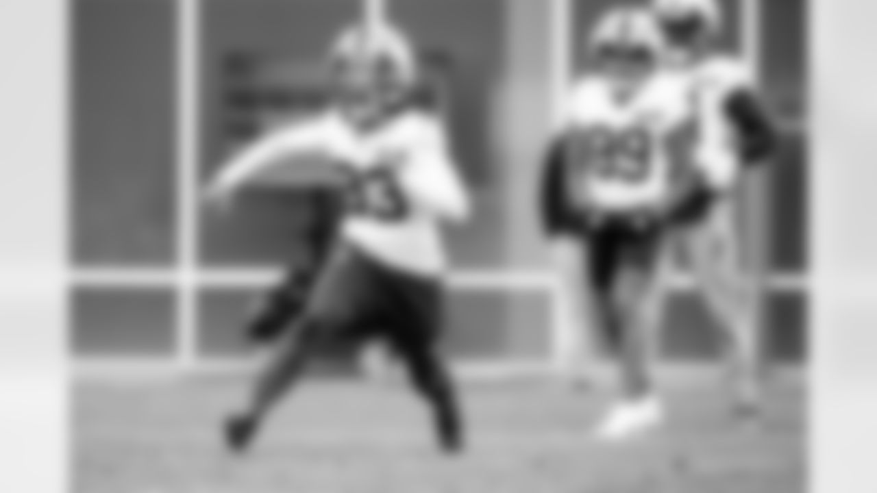 Wide receiver Jaelen Gill (83) during practice at CrossCountry Mortgage Campus on December 11, 2024.