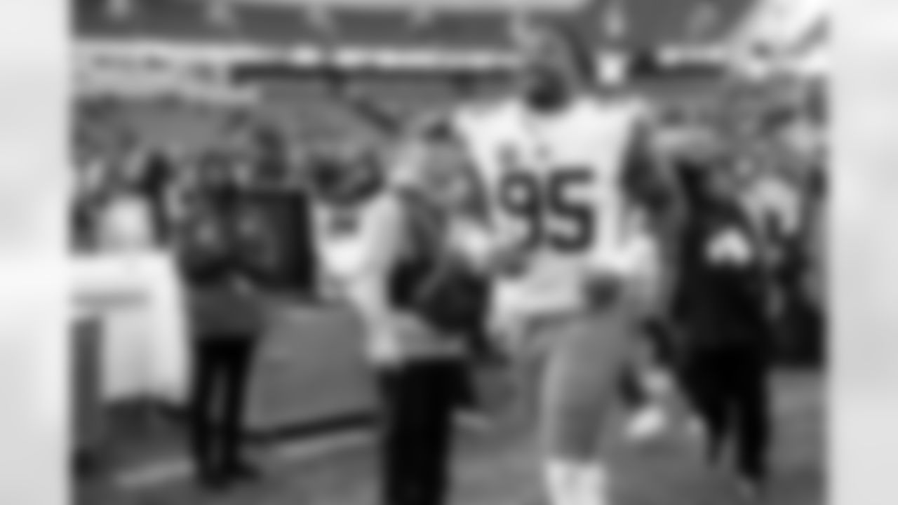 Defensive end Myles Garrett (95) after a NFL football game between the Cleveland Browns and Cincinnati Bengals on January 4, 2026 at Paycor Stadium. The Browns won 20-18.