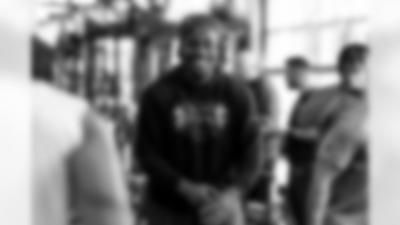 Linebacker Mohamoud Diabate (43) during a workout in Phase II of the offseason at CrossCountry Mortgage Campus on May 21, 2025.