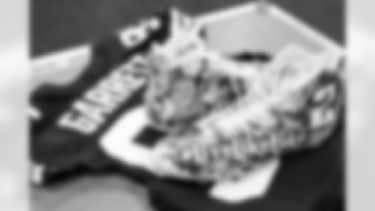 The locker room before a NFL football game between the San Francisco 49ers and Cleveland Browns on November 30, 2025 at Huntington Bank Field.