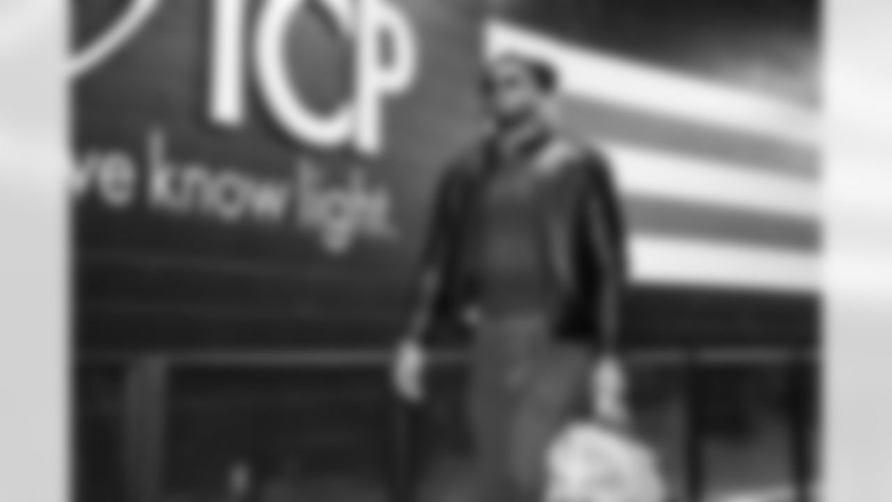 Defensive end Isaiah McGuire (57) before a NFL football game between the San Francisco 49ers and Cleveland Browns on November 30, 2025 at Huntington Bank Field.