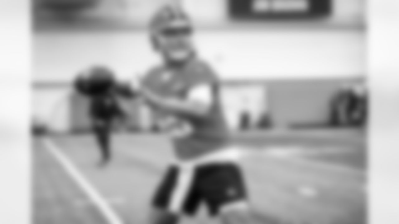 Quarterback Jacob Sirmon (15) during a workout on the second day of Rookie Minicamp at CrossCountry Mortgage Campus on May 11, 2024.