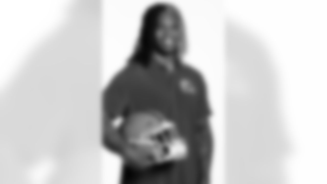 Browns second round pick Quinshon Judkins poses for a photo at CrossCountry Mortgage Campus during day three of the 2025 NFL Draft on April 26, 2025.