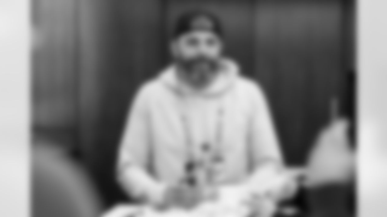 Defensive Coordinator Mike Rutenberg in the Cleveland Browns suite at the 2026 NFL Combine on February 26, 2026 in Indianapolis, Indiana.