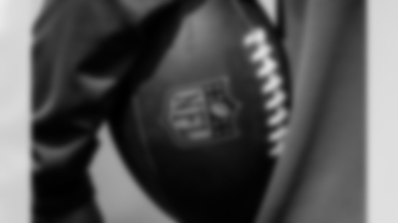 A football during Day 4 of Training Camp at CrossCountry Mortgage Campus on July 26, 2025.