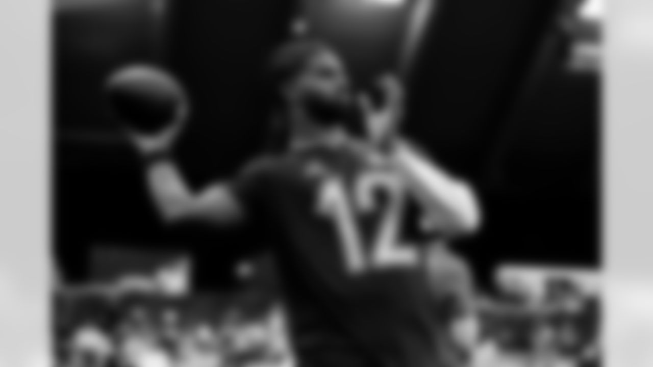 Cleveland Browns quarterback Shedeur Sanders (12) warms up before the 2026 Pro Bowl Game on Tuesday, February 3, 2026 in San Francisco, California. (Kara Durrette/NFL)