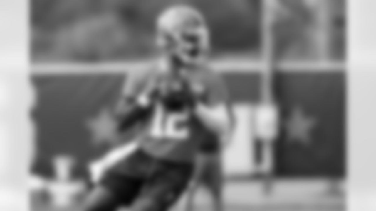 Quarterback Shedeur Sanders (12) during the second day of rookie workouts at CrossCountry Mortgage Campus on July 20, 2025.