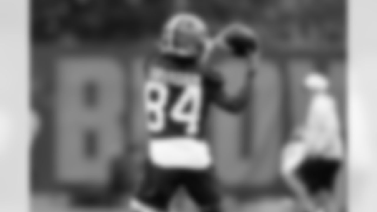 Wide receiver Gage Larvadain (84) during the sixth day of OTAs at CrossCountry Mortgage Campus on June 6, 2025.