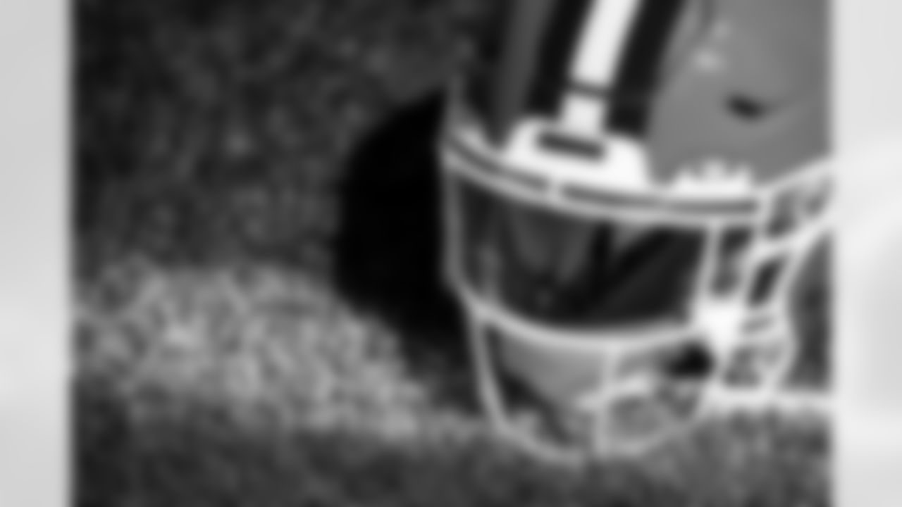 A helmet during OTA 1 at CrossCountry Mortgage Campus on May 21, 2024.