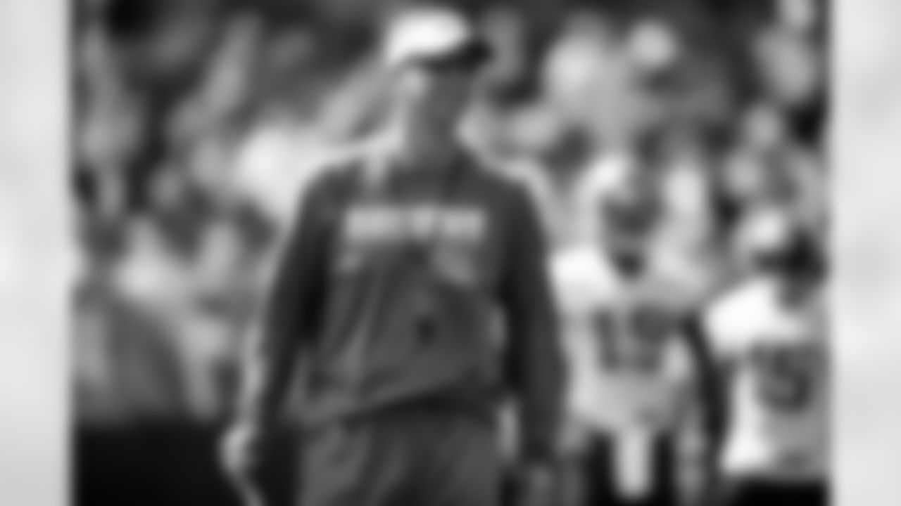 Offensive Coordinator Todd Monken during the first day of training camp on July 25, 2019.