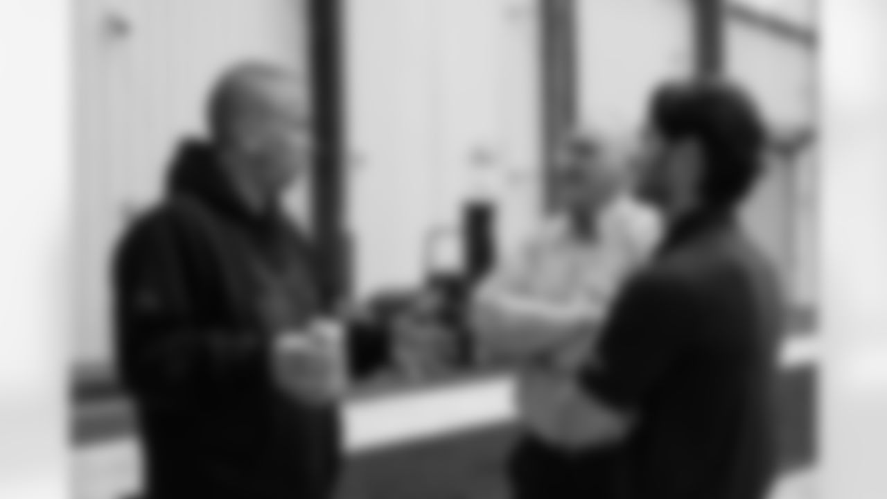 The Baltimore Ravens hosted suite owners for the annual State of the Ravens meeting for Q&A with Coach John Harbaugh and General Mananger Eric De Costa at the Under Armour Performance Center in Owings Mills, MD on Tuesday, April 29, 2025.