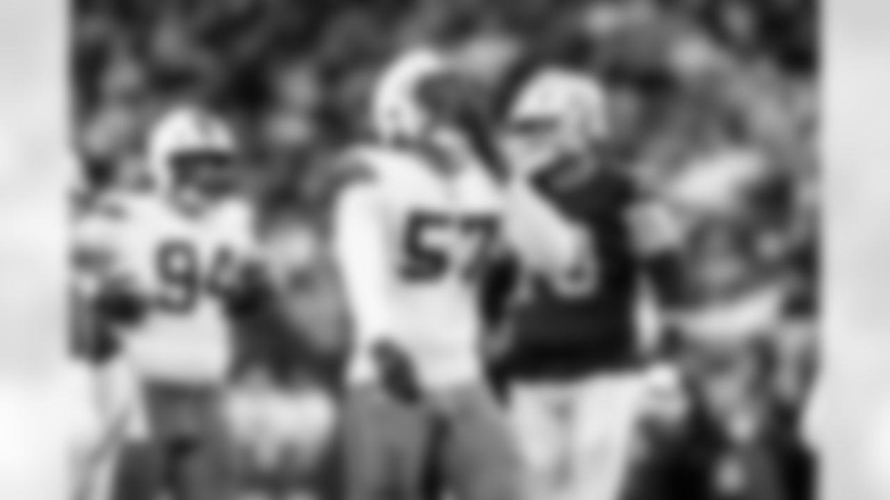 Defensive end Isaiah McGuire (57) during a NFL football game between the Cleveland Browns and Las Vegas Raiders on November 23, 2025 at Allegiant Stadium. The Browns won 24-10.