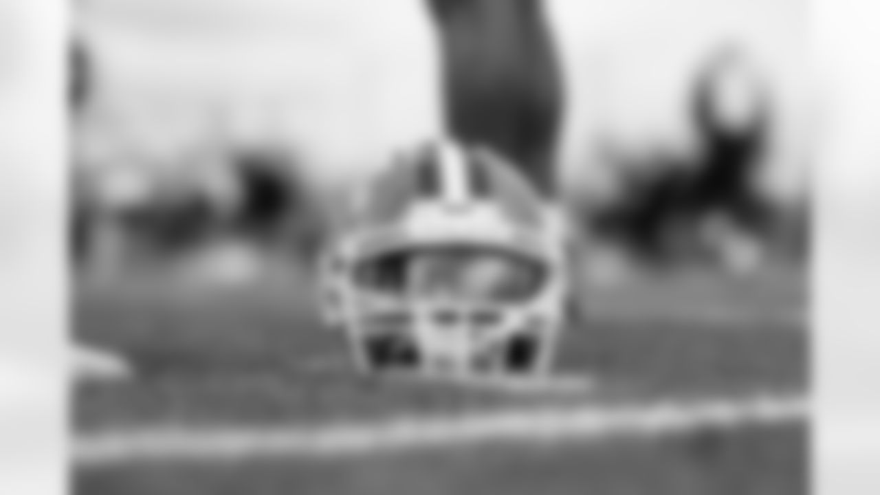 A helmet during Day 16 of Training Camp at CrossCountry Mortgage Campus on August 20, 2025.
