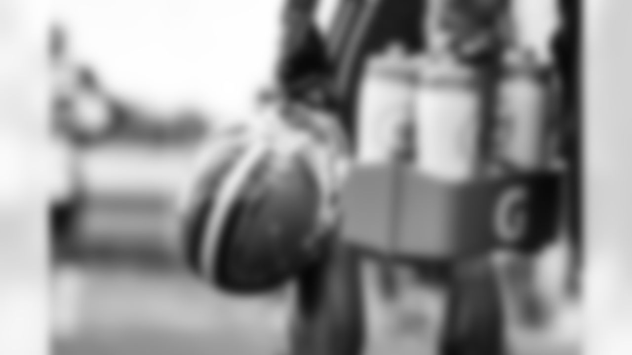 A helmet during Day 5 of Training Camp at CrossCountry Mortgage Campus on July 28, 2025.