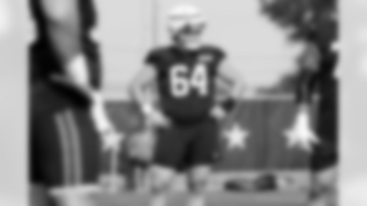 Offensive guard Brady Latham (64) during Day 4 of Training Camp at CrossCountry Mortgage Campus on July 26, 2025.