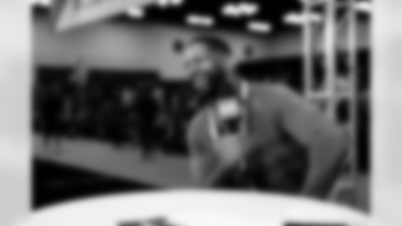 Executive Vice President of Football Operations and General Manager Andrew Berry speaks to the media at the 2026 NFL Combine on February 24, 2026 in Indianapolis, Indiana.