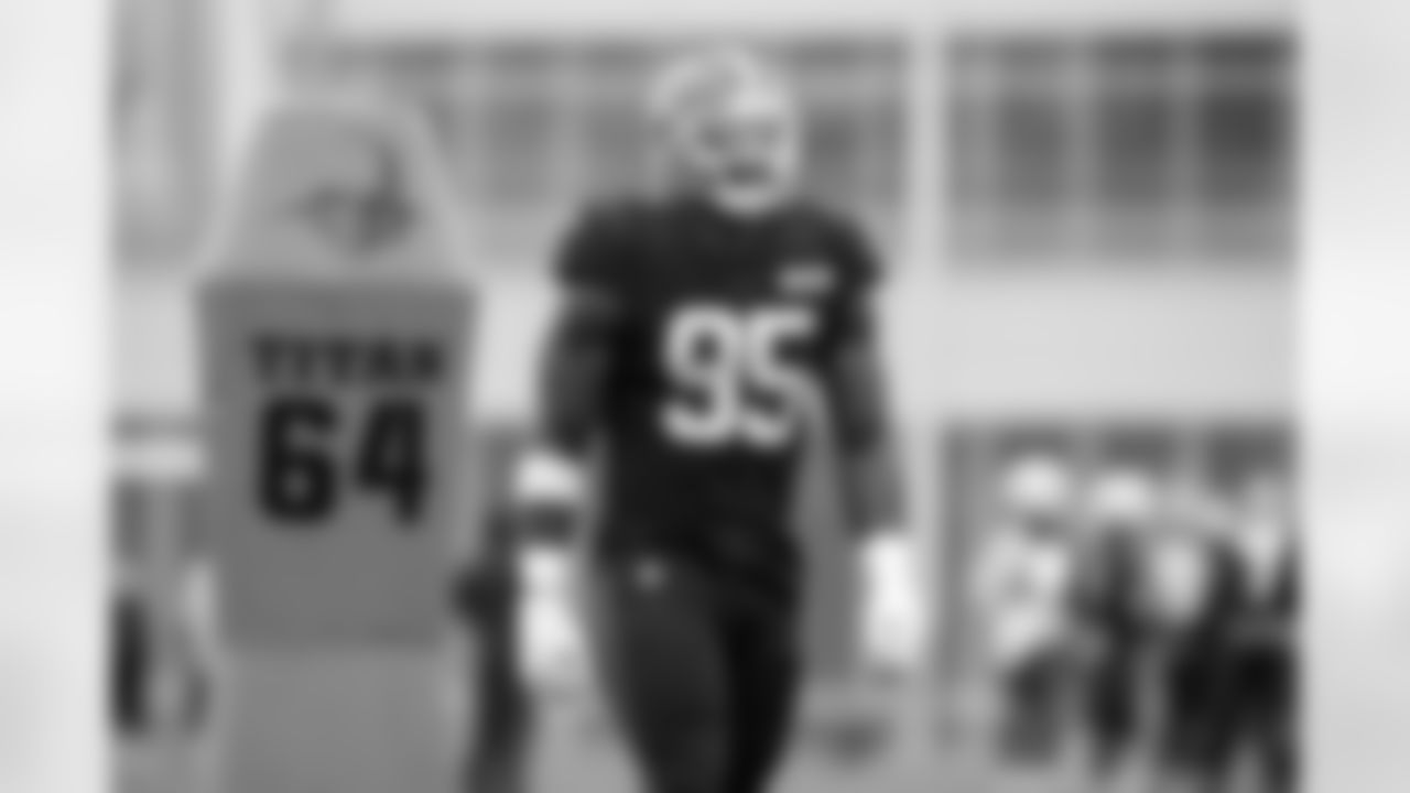 Defensive end Myles Garrett (95) during practice at CrossCountry Mortgage Campus on October 22, 2025.
