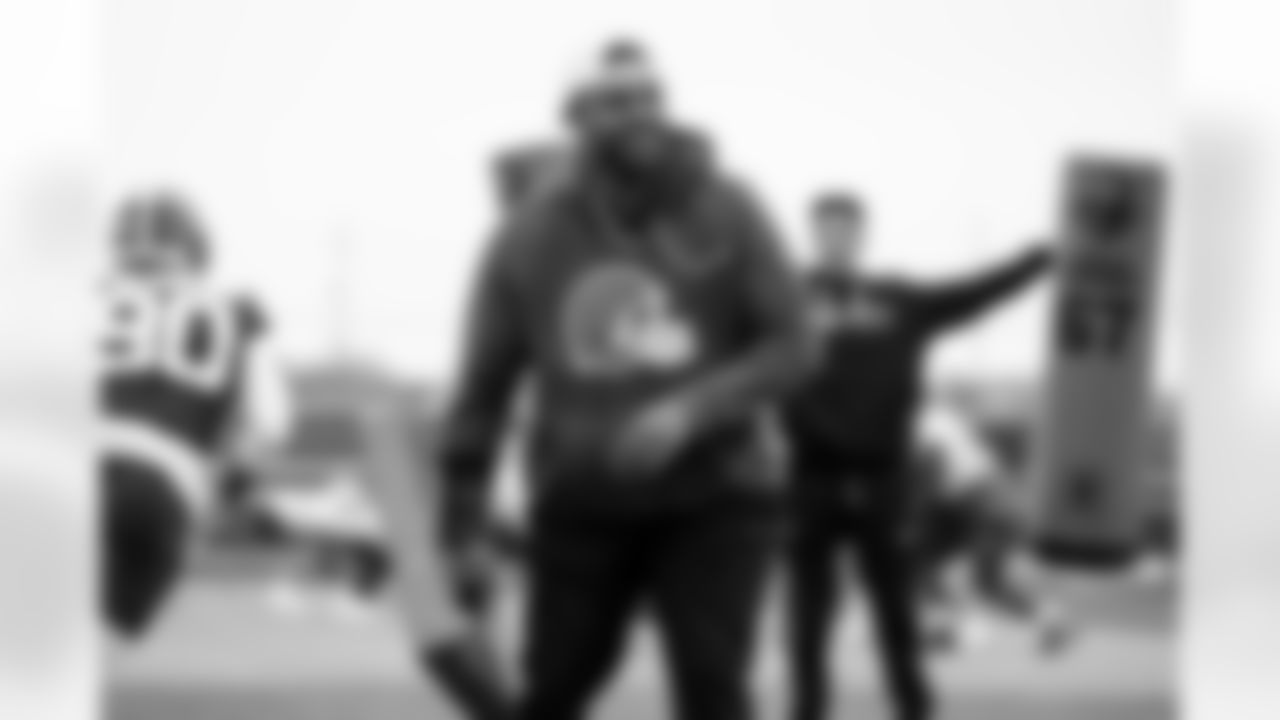 Assistant Defensive Line Coach Adam Morris during practice at CrossCountry Mortgage Campus on November 3, 2025.