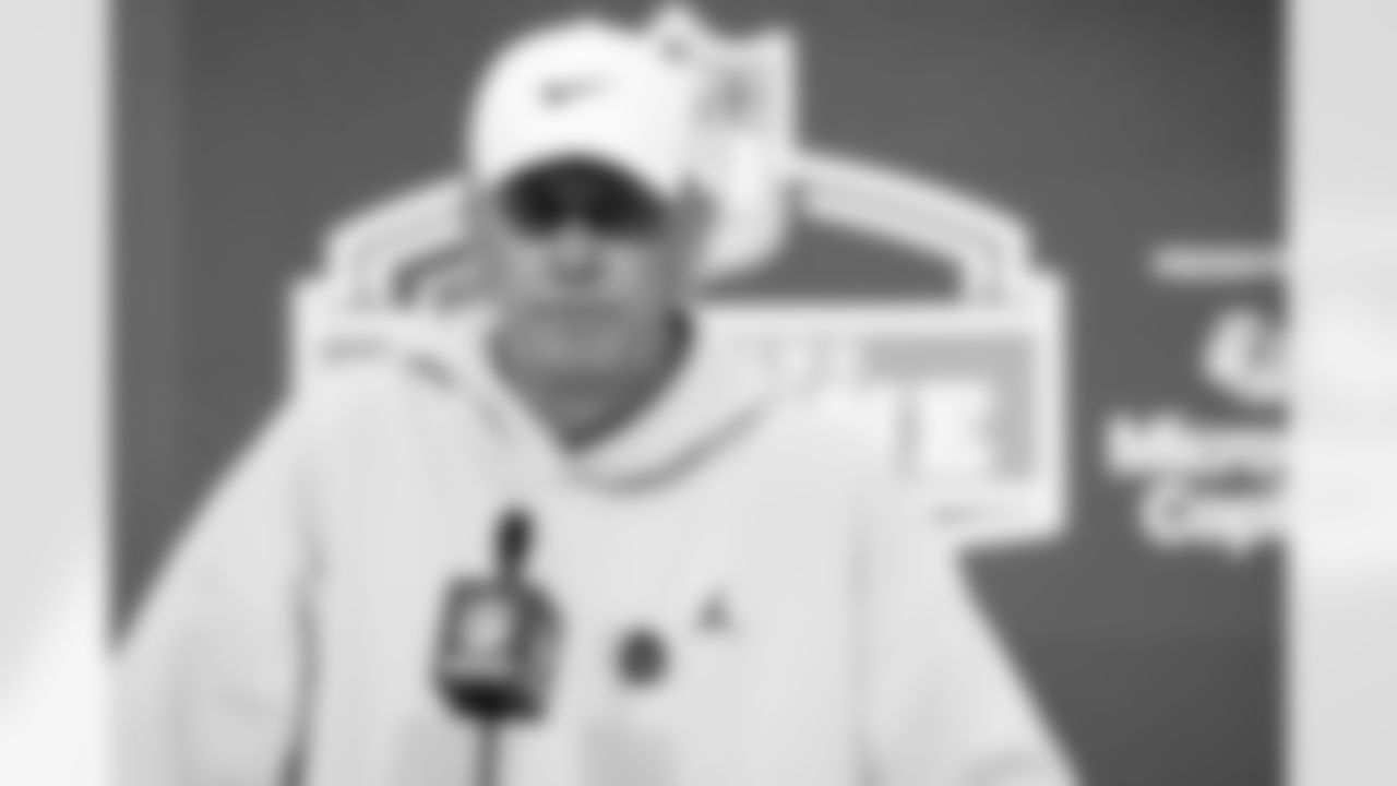 Head Coach Todd Monken speaks to the media at the 2026 NFL Combine on February 25, 2026 in Indianapolis, Indiana.