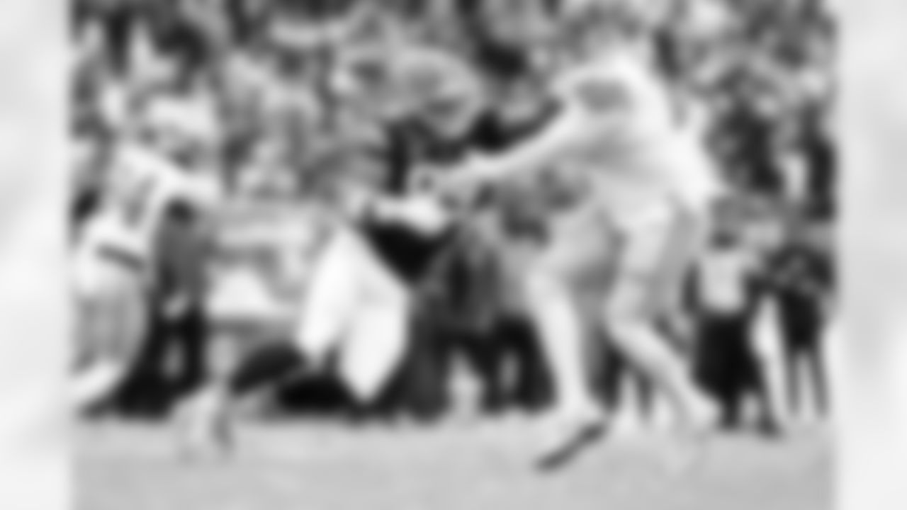 Defensive end Myles Garrett (95) during a NFL football game between the San Francisco 49ers and Cleveland Browns on November 30, 2025 at Huntington Bank Field.