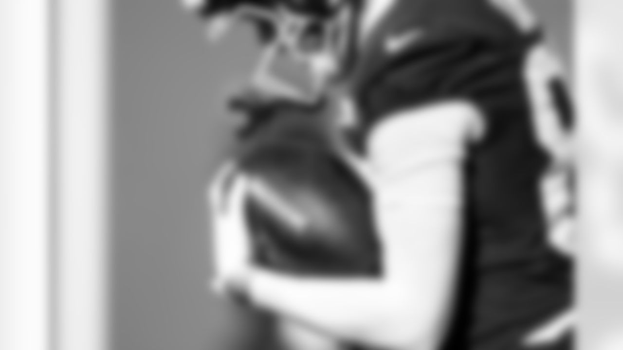 A football during practice at CrossCountry Mortgage Campus on December 18, 2025.