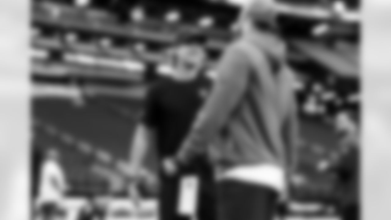 Former Browns Quarterback Kenny Pickett  and Wide receiver Kaden Davis (89) before a NFL football game between the Cleveland Browns and Las Vegas Raiders on November 23, 2025 at Allegiant Stadium.