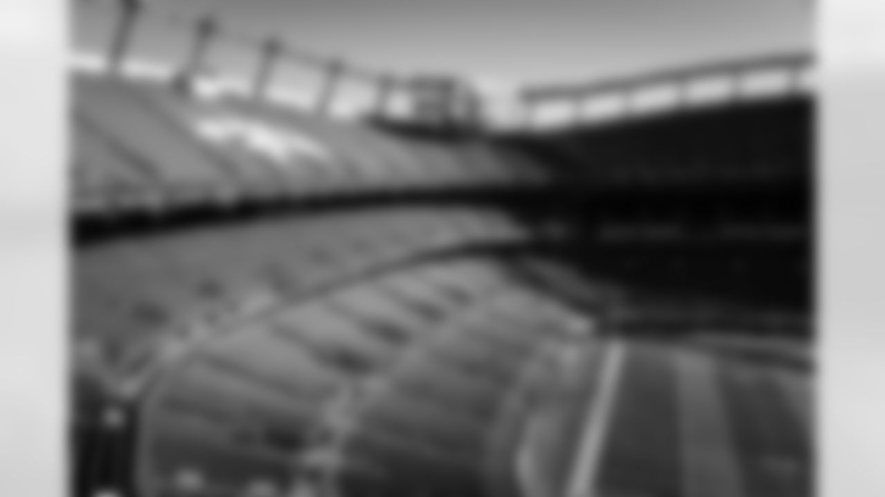 The stadium before a NFL football game between the Cleveland Browns and Denver Broncos on November 26, 2023 at Empower Field at Mile High.