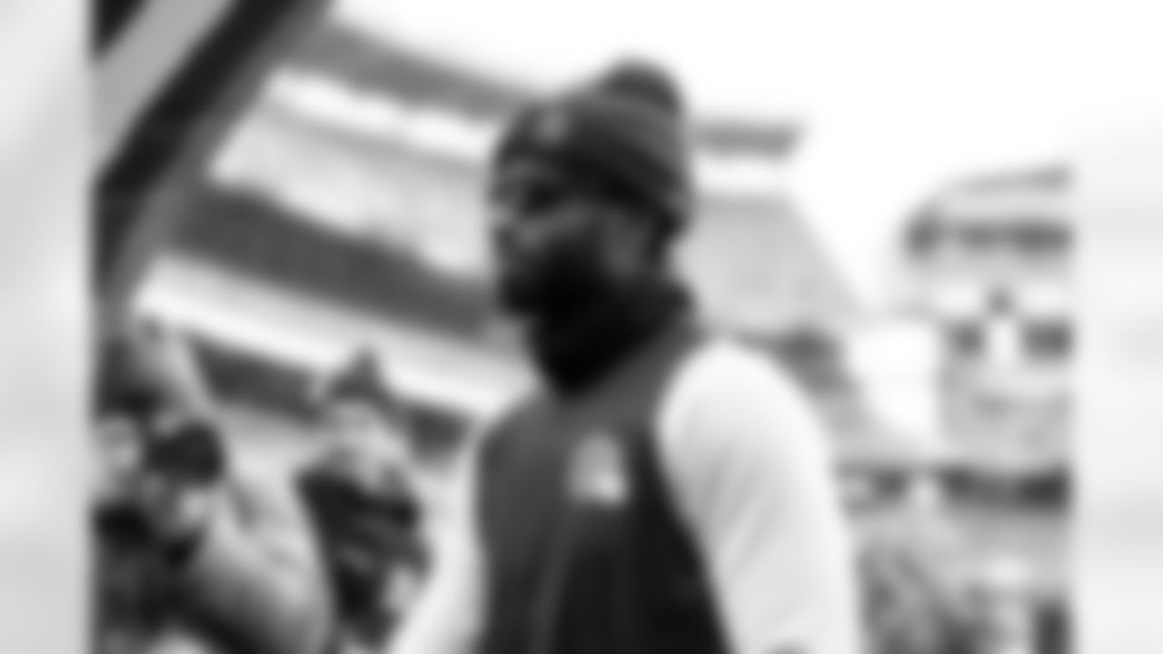 Quarterback Shedeur Sanders (12) before a NFL football game between the Tennessee Titans and Cleveland Browns on December 7, 2025 at Huntington Bank Field. The Browns lost 29-31.