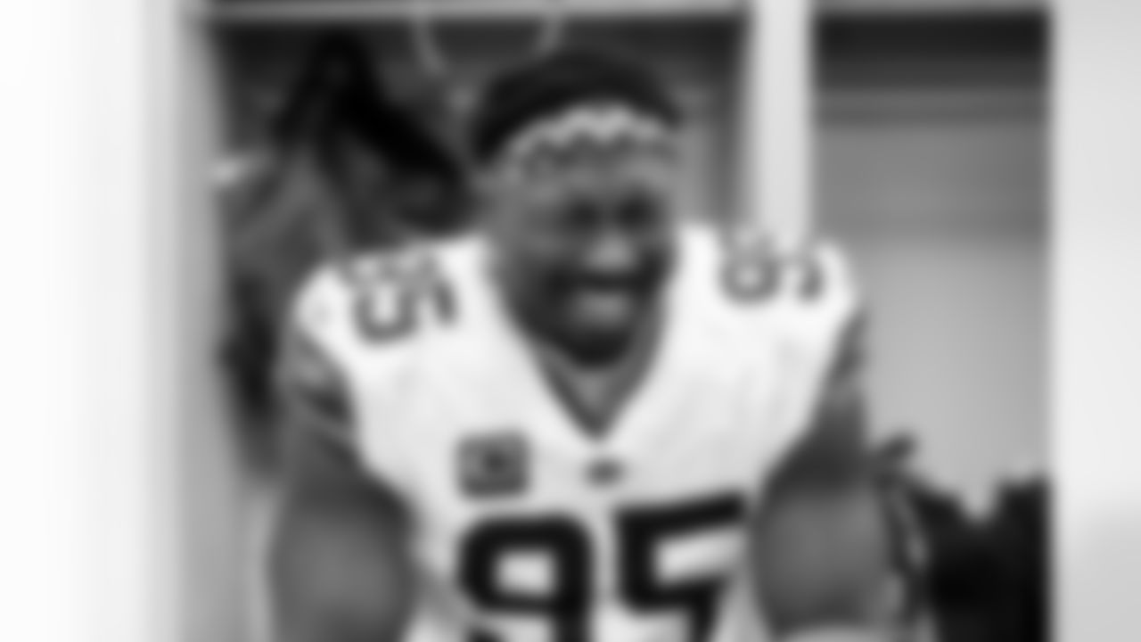 Defensive end Myles Garrett (95) after a NFL football game between the Cleveland Browns and Cincinnati Bengals on January 4, 2026 at Paycor Stadium. The Browns won 20-18.