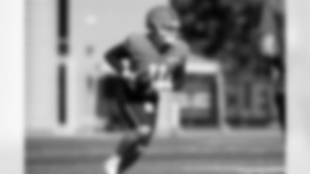 Quarterback Bailey Zappe (11) during practice at CrossCountry Mortgage Campus on October 8, 2025.