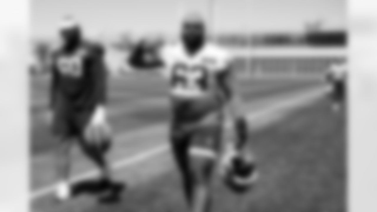 Defensive lineman Ralph Holley (63) during fieldwork on the first day of Rookie Minicamp at CrossCountry Mortgage Campus on May 9, 2025.