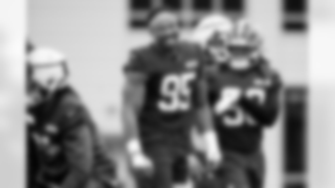 Defensive end Myles Garrett (95) during practice at CrossCountry Mortgage Campus on November 3, 2025.