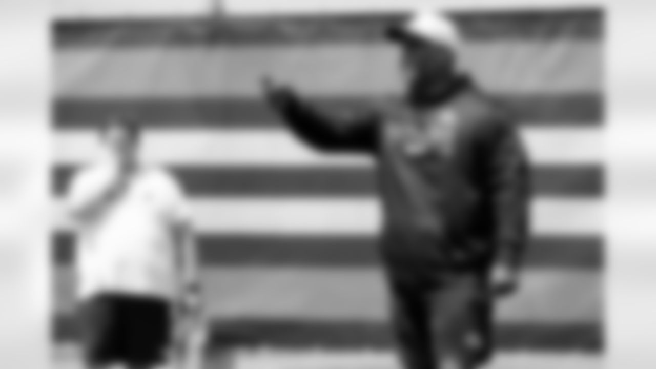 Running Backs Coach Duce Staley during the second day of mandatory minicamp at CrossCountry Mortgage Campus on June 11, 2025.