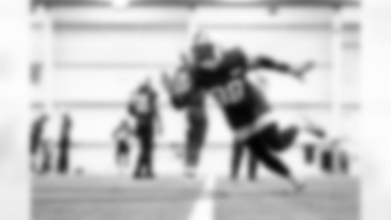 Defensive end Marcus Haynes (98) during practice at CrossCountry Mortgage Campus on December 18, 2024.