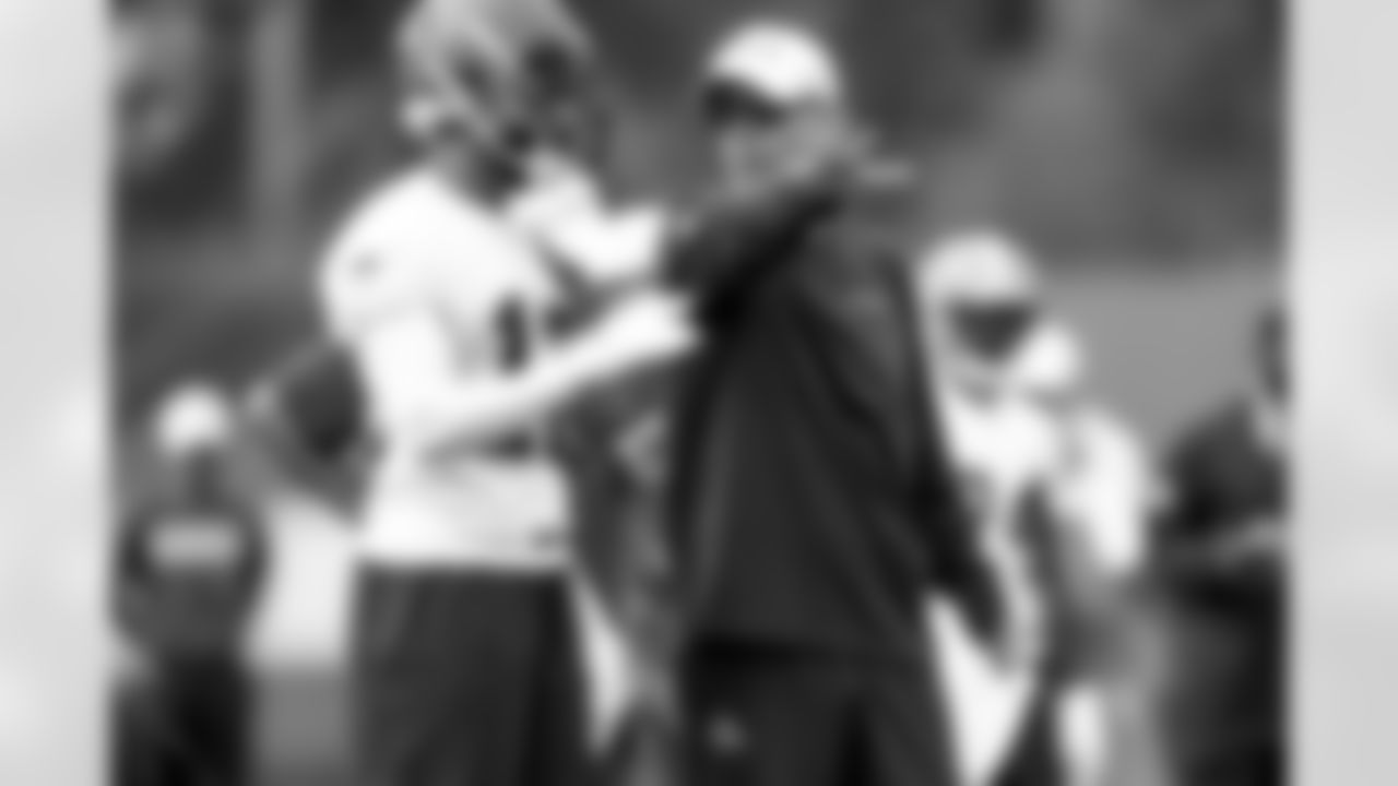 Offensive Coordinator Todd Monken during practice on September 13, 2019
