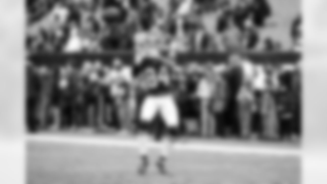 Wide receiver Gage Larvadain (84) before a NFL football game between the San Francisco 49ers and Cleveland Browns on November 30, 2025 at Huntington Bank Field.