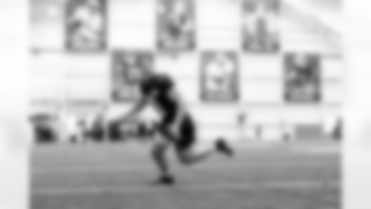 Wide receiver Cade McDonald (31) during fieldwork in Phase II of the offseason at CrossCountry Mortgage Campus on May 15, 2025.
