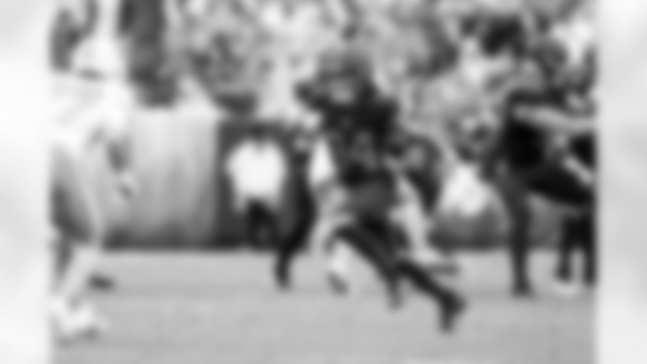 Wide receiver Gage Larvadain (84) during a NFL football game between the Miami Dolphins and Cleveland Browns on October 19, 2025 at Huntington Bank Field.