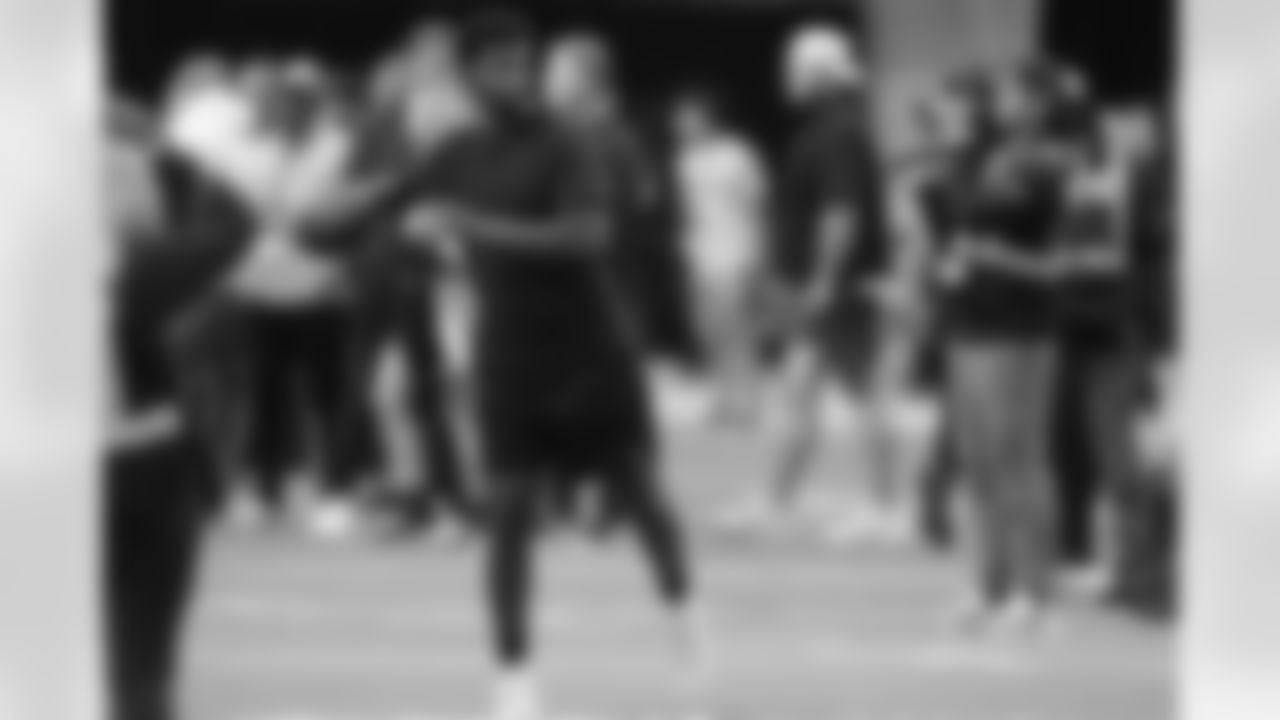 Colorado quarterback Shedeur Sanders (2) takes part in passing drills during Colorado's NFL football pro day Friday, April 4, 2025, in Boulder, Colo. (AP Photo/David Zalubowski)