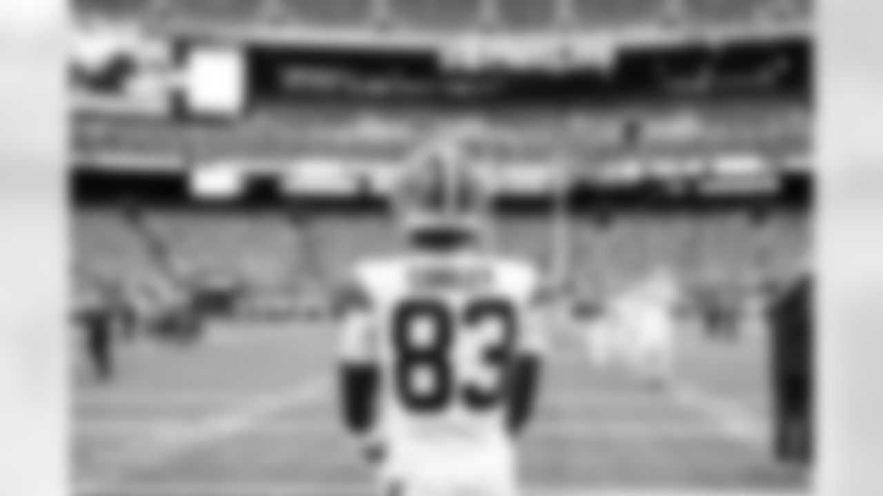 Wide receiver Malachi Corley (83) before a NFL football game between the Cleveland Browns and New York Jets on November 9, 2025 at MetLife Stadium.