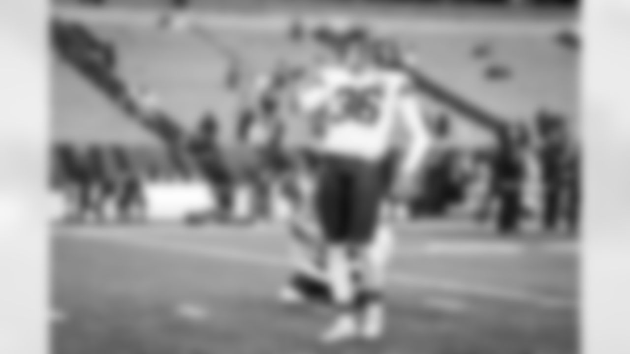 Kicker Riley Patterson (36) before a NFL football game between the Cleveland Browns and Cincinnati Bengals on January 7, 2024 at Paycor Stadium.