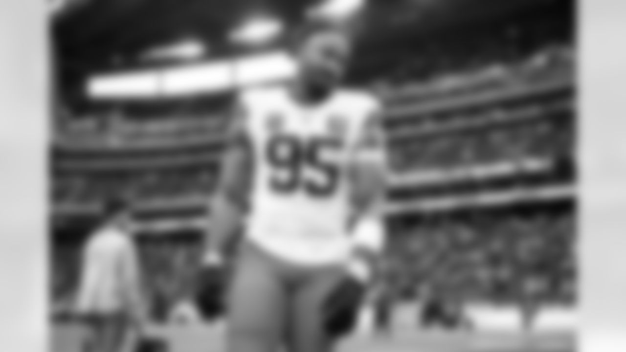 Defensive end Myles Garrett (95) before a NFL Wild Card playoff football game between the Cleveland Browns and Houston Texans on January 13, 2024 at NRG Stadium.