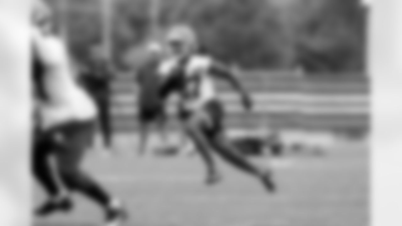 Cornerback LaMareon James (27) during the first day of OTAs at CrossCountry Mortgage Campus on May 27, 2025.