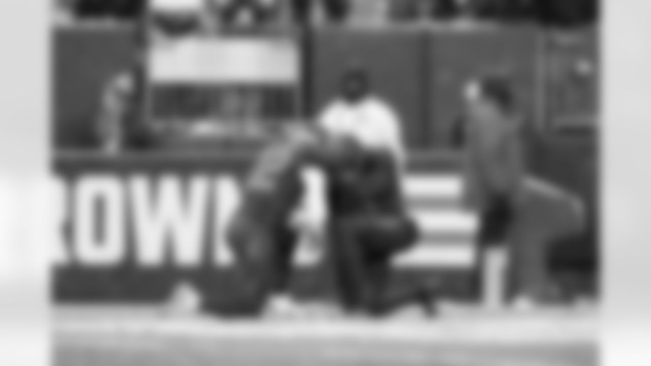 Quarterback Shedeur Sanders (12) and Wide receiver Jerry Jeudy (3) during a NFL football game between the Tennessee Titans and Cleveland Browns on December 7, 2025 at Huntington Bank Field. The Browns lost 29-31.