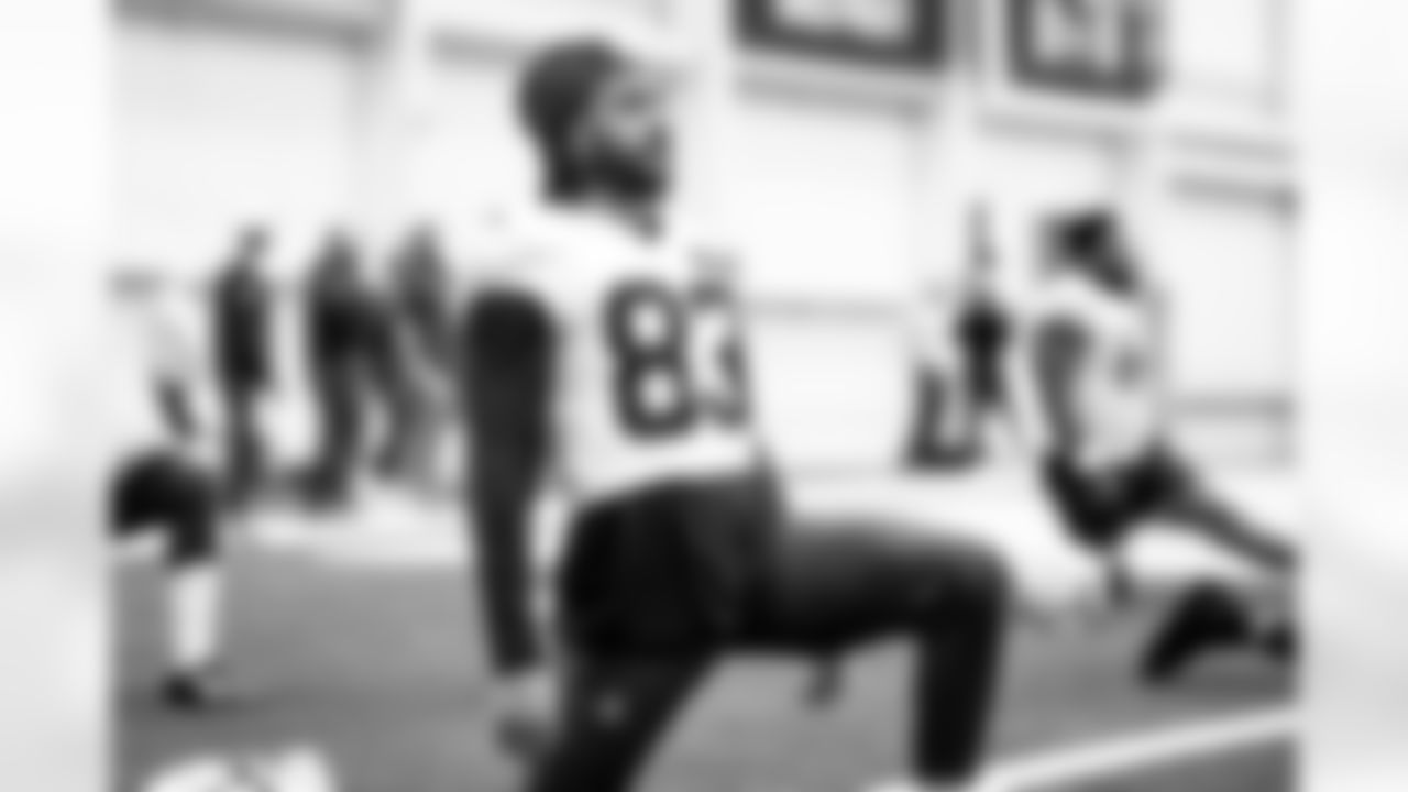 Wide receiver Jaelen Gill (83) during practice at CrossCountry Mortgage Campus on December 18, 2024.