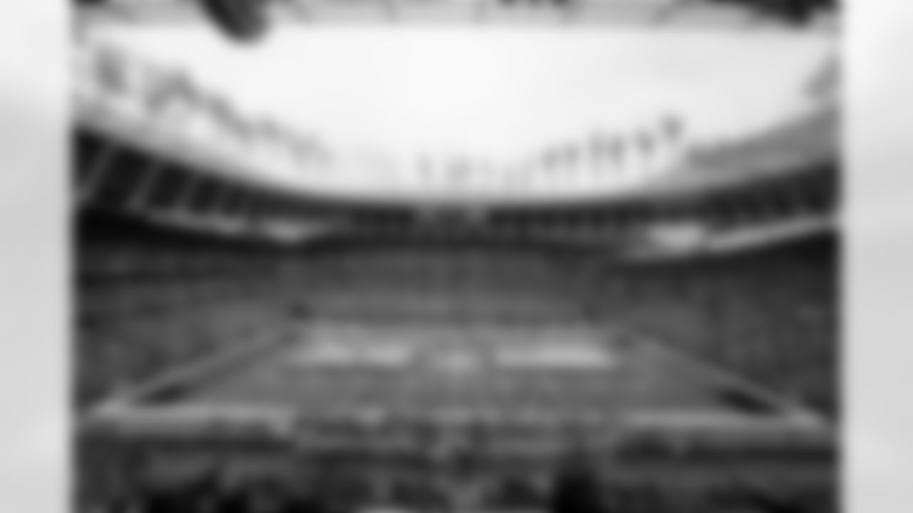 An overall, interior, general view during the singing of the national anthems before an NFL football game between the Jacksonville Jaguars and the Chicago Bears at Tottenham Hotspur Stadium, Sunday, Oct. 13, 2024 in London. (AP Photo/Ant Upton)