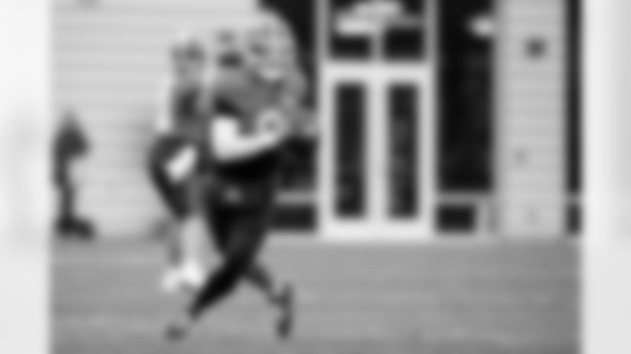 Quarterback Dillon Gabriel (8) during practice at CrossCountry Mortgage Campus on November 12, 2025.