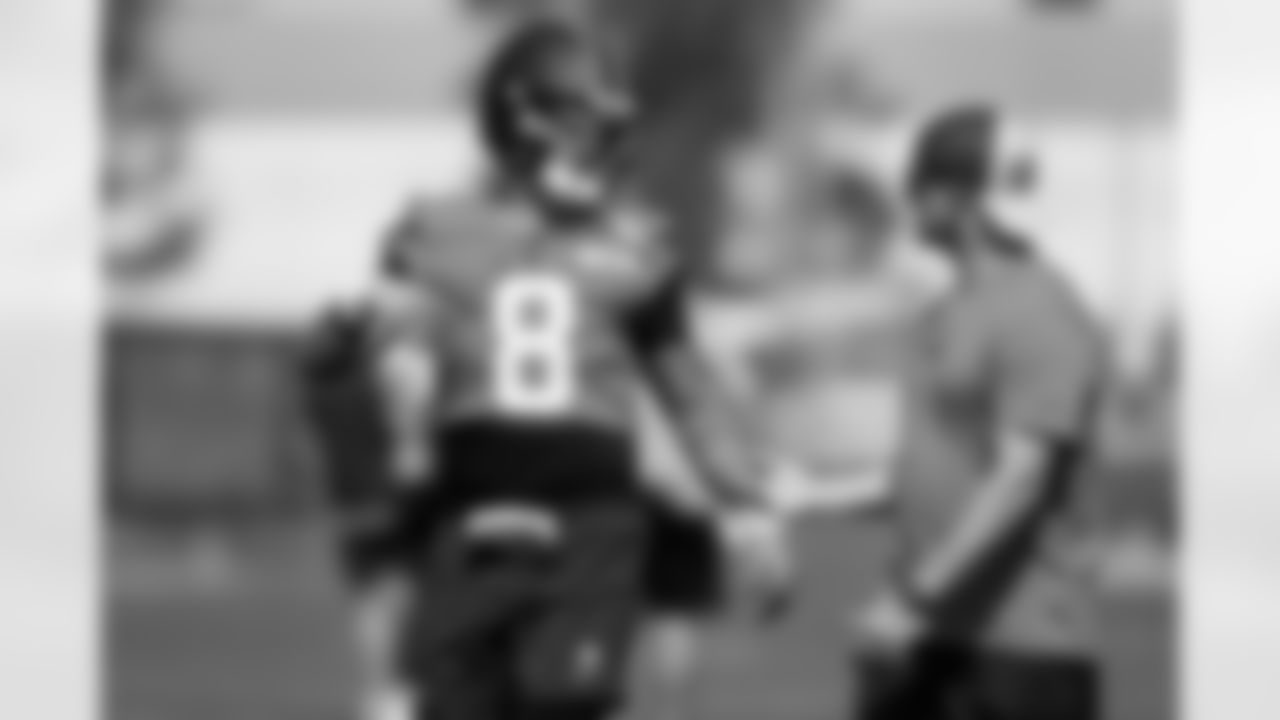 Quarterback Dillon Gabriel (8) during practice at CrossCountry Mortgage Campus on September 19, 2025.