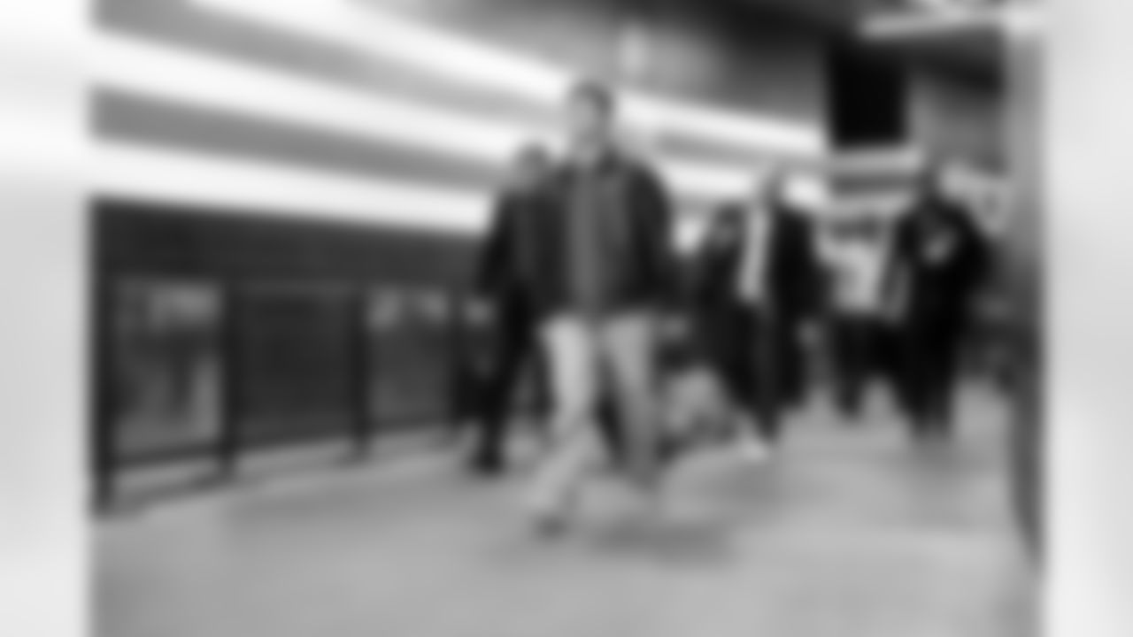 Quarterback Dillon Gabriel (8) before a NFL football game between the Tennessee Titans and Cleveland Browns on December 7, 2025 at Huntington Bank Field.