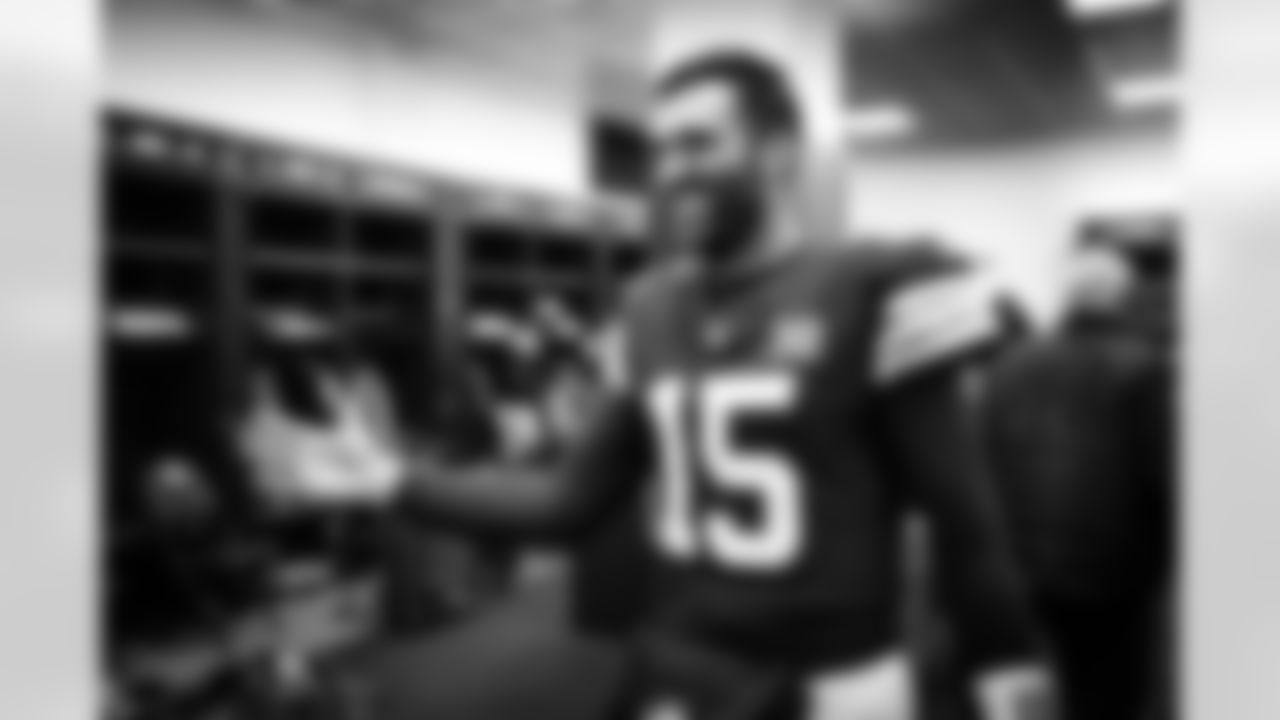 Quarterback Joe Flacco (15) after a NFL football game between the Jacksonville Jaguars and Cleveland Browns on December 10, 2023 at Cleveland Browns Stadium. The Browns won 31 - 27.
